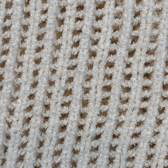 BEIGE LOOSE KNIT CREWNECK SWEATER SIZE LARGE - Picture 3 of 5